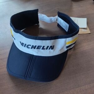 Michelin Foldable Navy Visor with Yellow and White Accents NWT